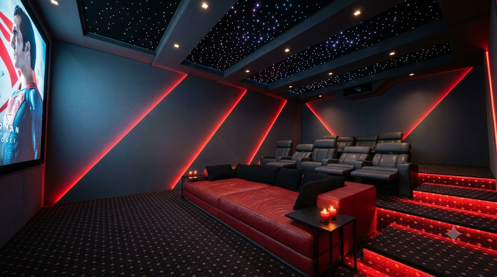 Projection detail in a darkened cinema
